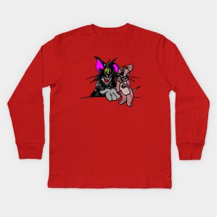 Tom and Jerry Cartoon Kids Long Sleeve T-Shirt